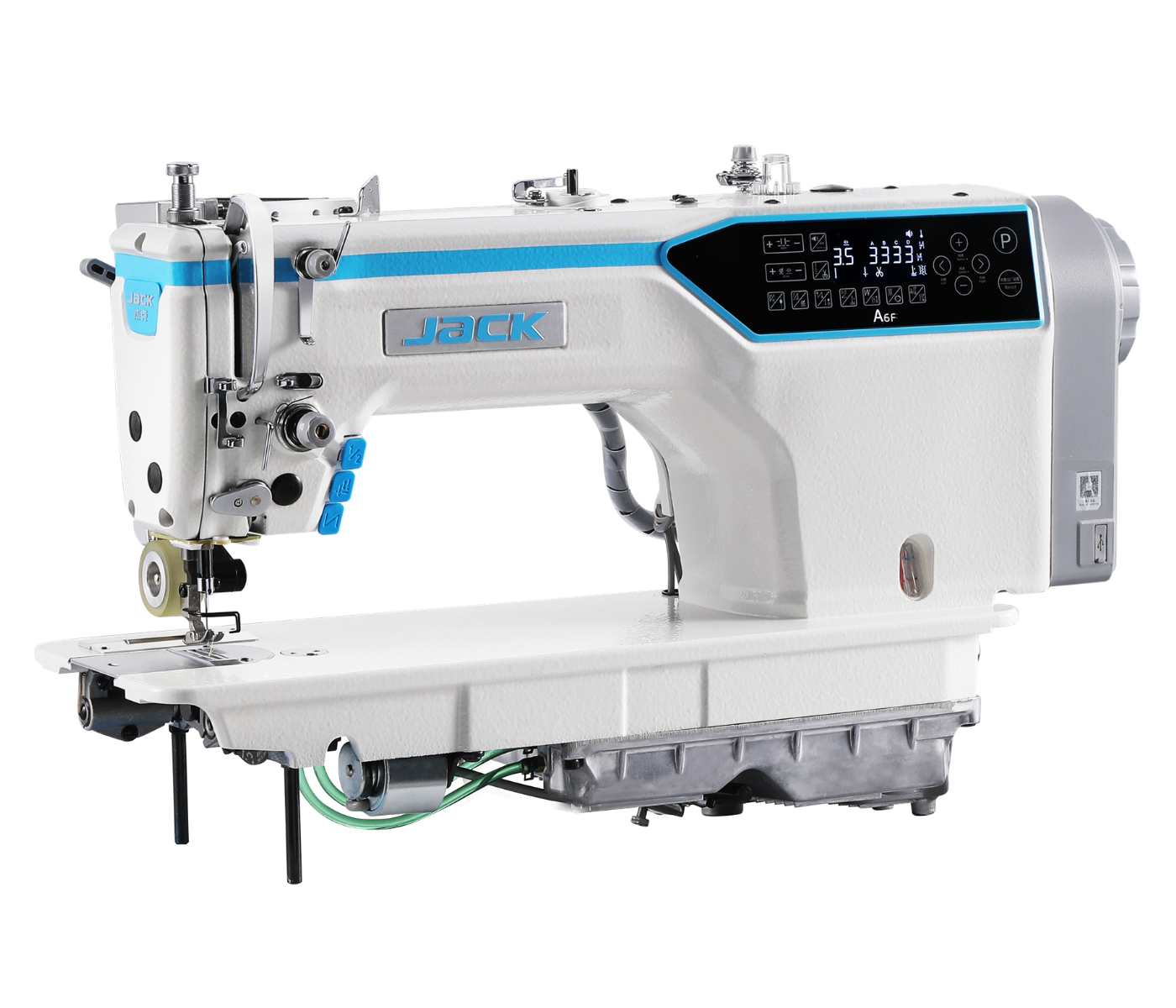 Jack A6F-E-Q-PK Elektronik Merdaneli İğne Transportlu Düz Dikiş Makinası