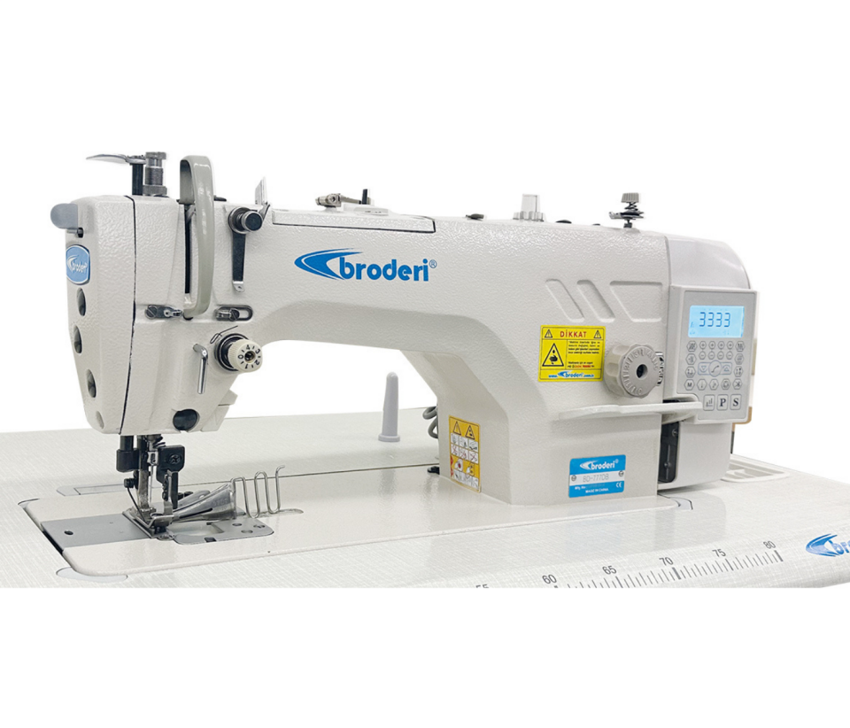Broderi BD-777DB Biye Bıçaklı Düz Dikiş Makinası (Ayak Kaldırma - Fire Emiş)