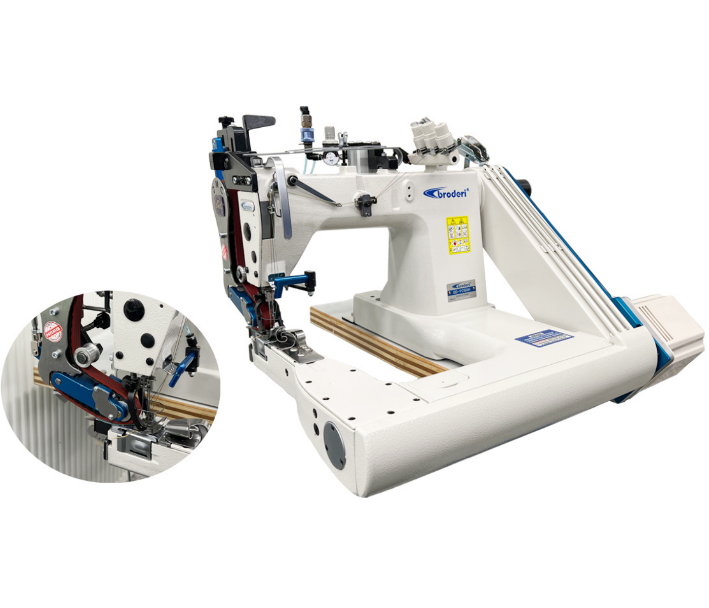 Broderi BD-928XH-PR 3 İğne Palet Çekicili Kot Kollu Makinası
