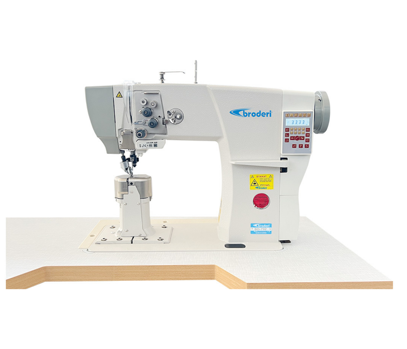 Broderi BD-792 Çift İğne Rodalı Saya Deri Dikiş Makinası