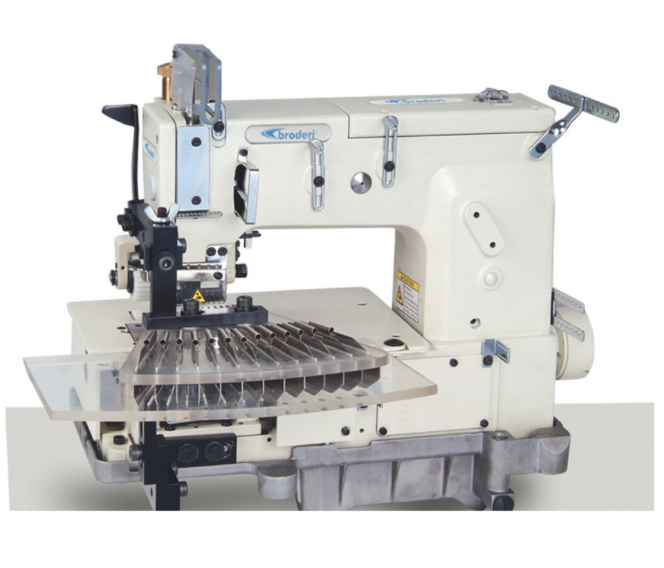Broderi BD-1412PTV 12 İğne Nervür Dikiş Makinası 1/4 - 3/16