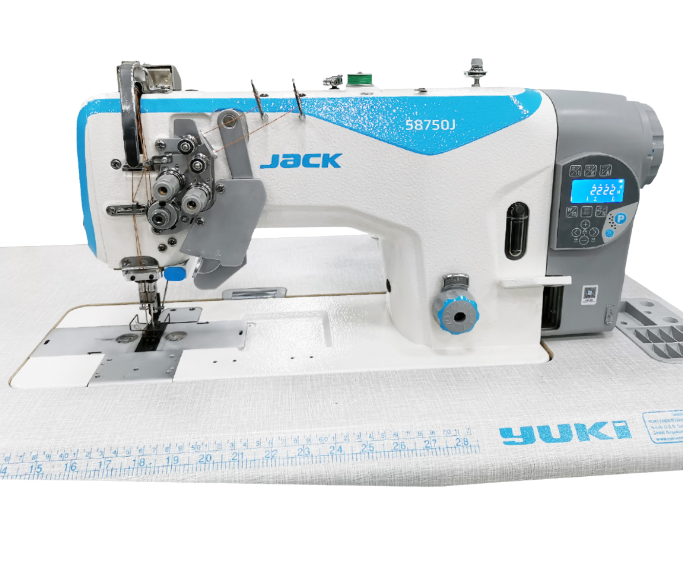Jack JK-58750J-403E Çift İğne Makinesi Küçük Çağanozlu İplik Kesicili İptalli