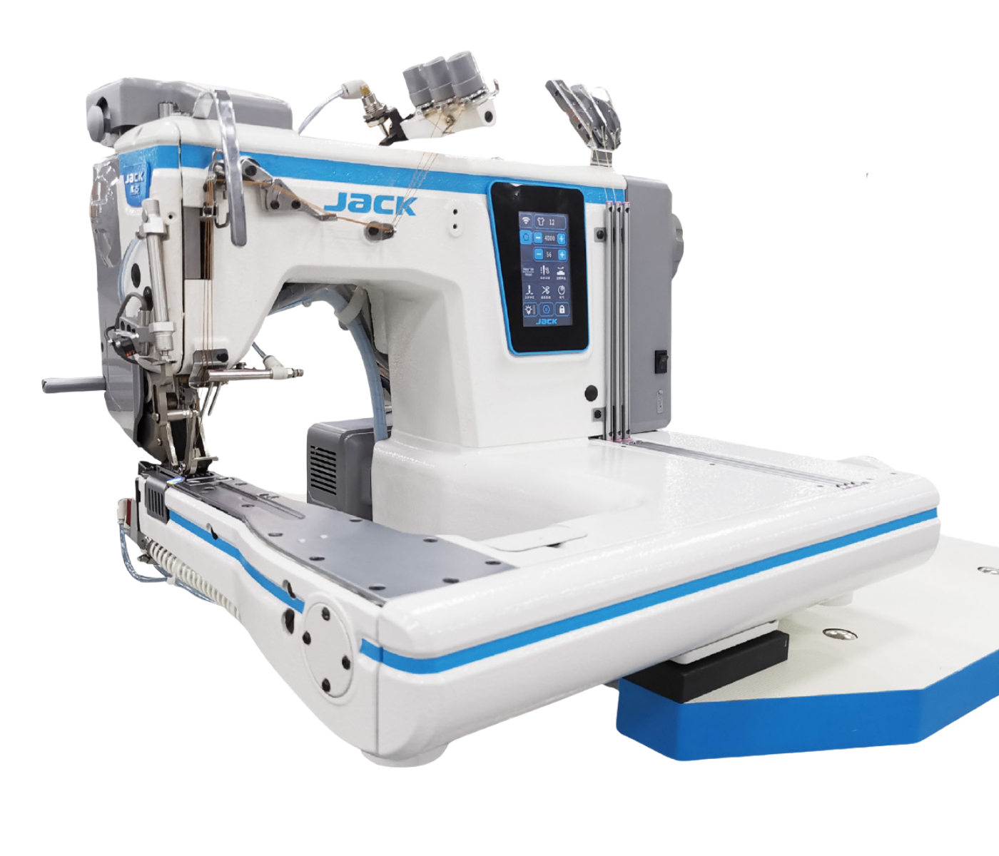 Jack JK-T9280GA-73-Q-1/8 3 İğne Zincir D. Kollu Mak. (3,2mm) Kot Tam Yağlı İplik Kes.