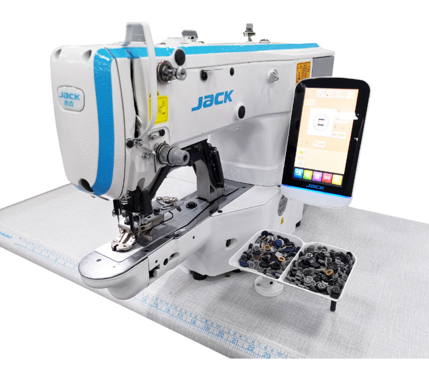 Jack JK-T1903GSK-D Düğme ve Punteriz Mak. + İşleme Dikiş 40X30
