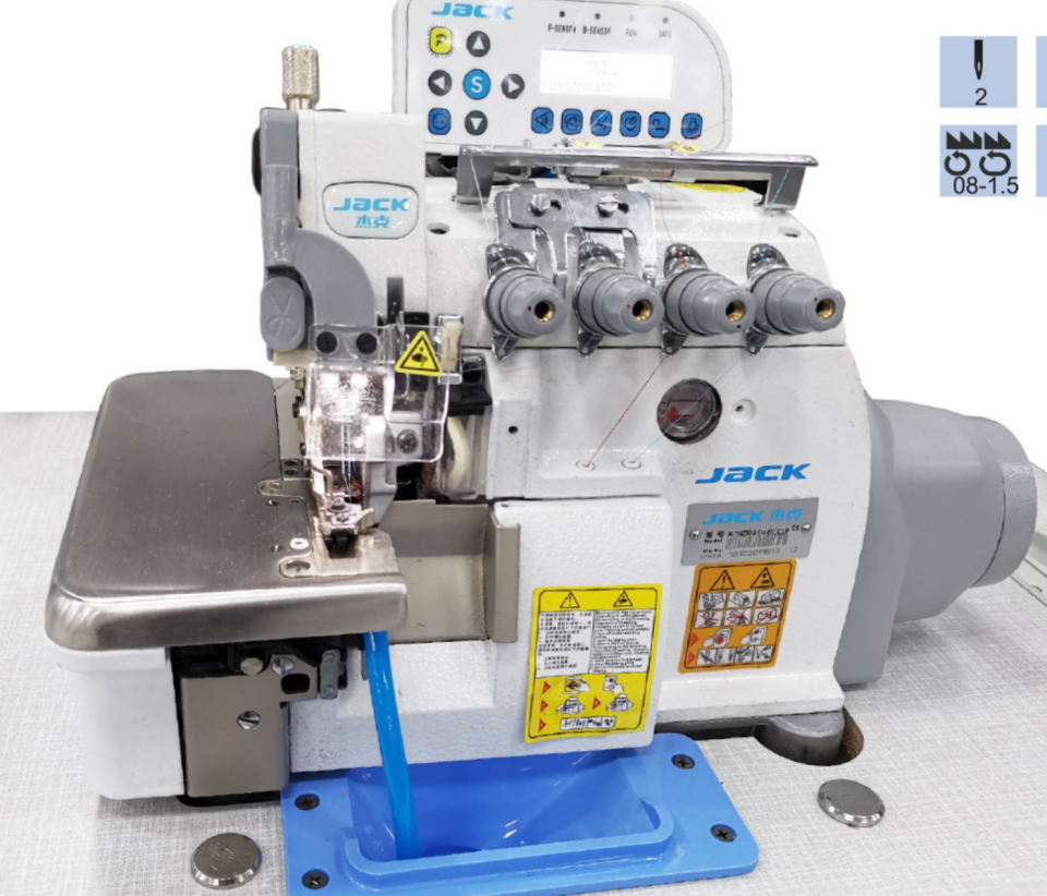 Jack JK-798DIII-4514-83/323/P 4 İplik Akıllı Overlok Makinesi Vakumlu Kıstırmalı Otom.